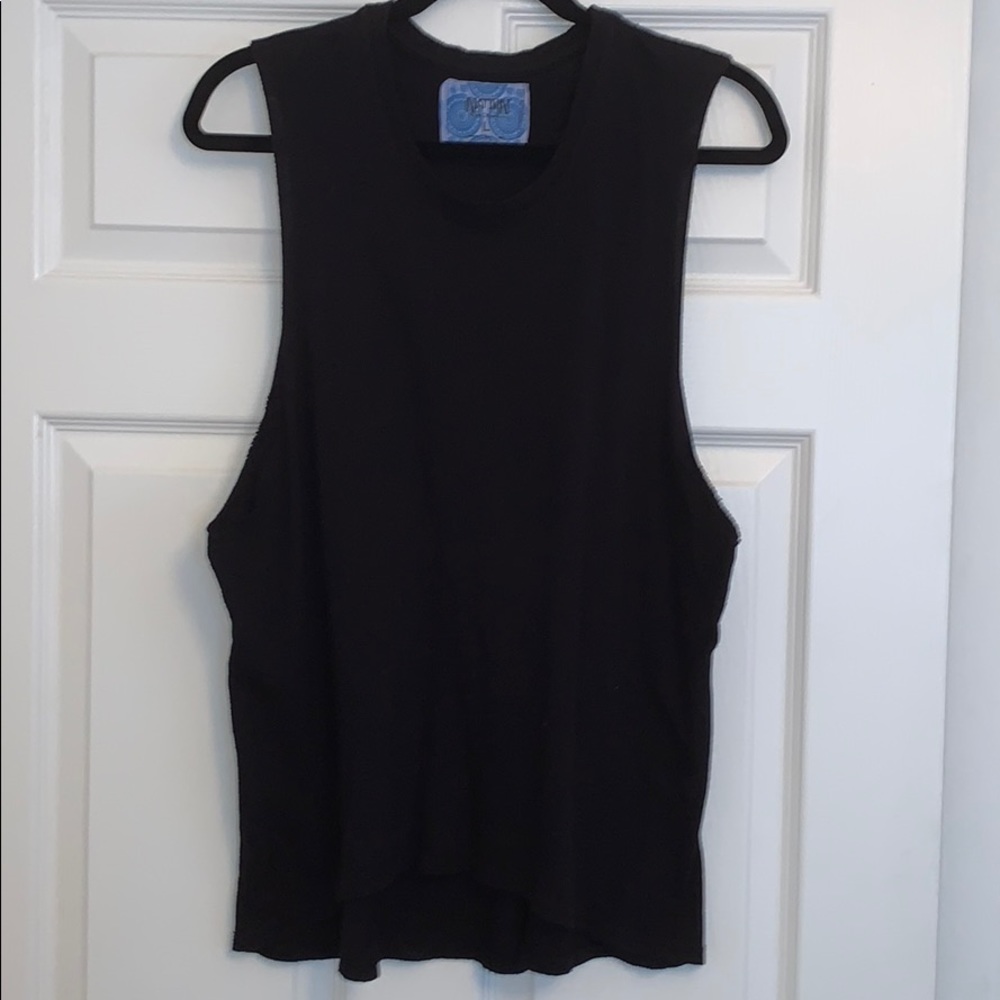 Nation LTD Black Cut off Sleeveless T-Shirt Large. excellent condition - Picture 4 of 8